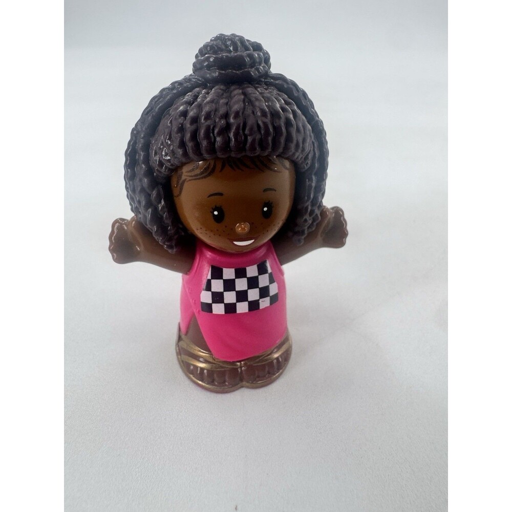 Fisher Price Little People Barbie Race Car Driver African American Girl